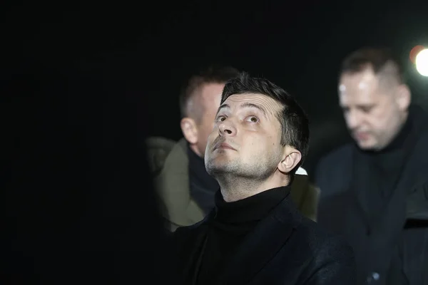 Presidente da Ucrânia Volodymyr Zelenskiy no Aeroporto Internacional de Boryspil perto de Kiev, Ucrânia 29 de dezembro de 2019 . — Fotografia de Stock