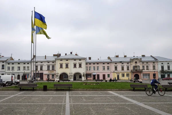 乌克兰利沃夫地区Zhovkva历史中心。 April 2016 — 图库照片