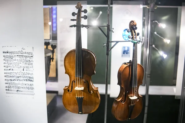 Ancient Fiddlestick Musical Instruments Violin Thomas Church Thomaskirche Leipzig Alemanha — Fotografia de Stock