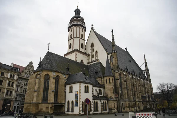 Thomaskirche Thomas Church Λειψία Γερμανία — Φωτογραφία Αρχείου
