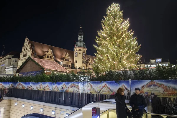 Feira Natal Festiva Tradicional Praça Mercado Marktplatz Perto Câmara Municipal — Fotografia de Stock