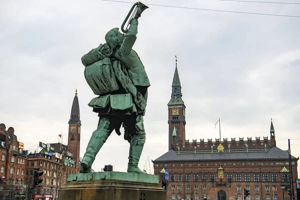 Soldado Privado Estátua Little Hornblower Monumento Bronze Perto Praça Câmara — Fotografia de Stock