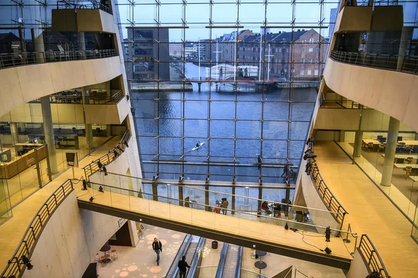 Interior Diamante Negro Biblioteca Real Copenhaga Dinamarca — Fotografia de Stock