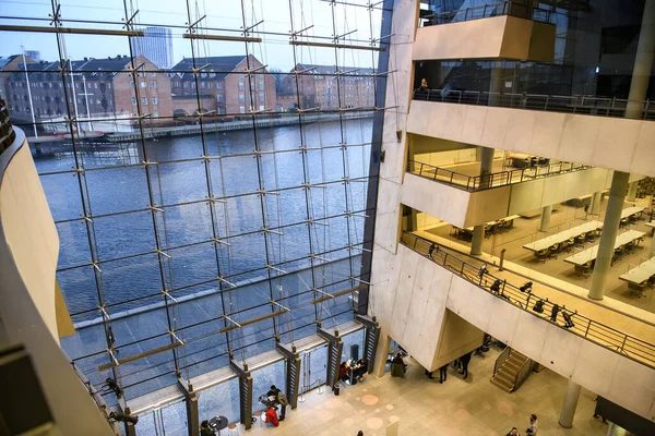 Interior Del Diamante Negro Biblioteca Real Copenhague Países Bajos — Foto de Stock