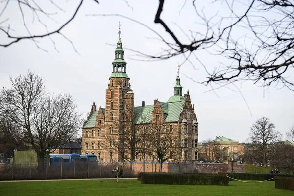 Vista Castillo Ranura Rosenborg Jardín Los Reyes Copenhague Dinamarca — Foto de Stock