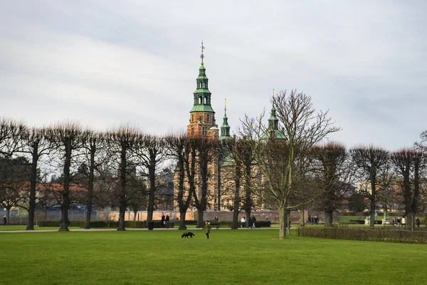 Vista Castillo Ranura Rosenborg Jardín Los Reyes Copenhague Dinamarca — Foto de Stock