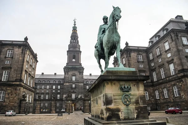 Posąg Króla Christiana Kopenhadze Dania — Zdjęcie stockowe