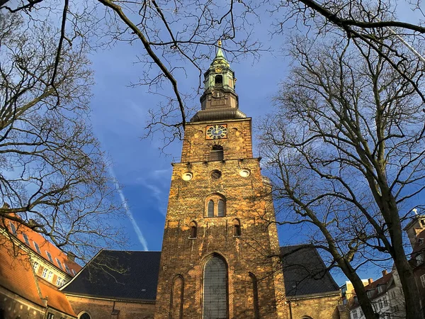 Sankt Petri Church Petri Kirke 丹麦哥本哈根德语区教区教堂 — 图库照片
