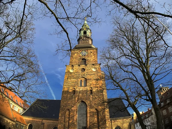 Sankt Petri Kerk Petri Kirke Parochiekerk Van Duitstalige Gemeenschap Kopenhagen — Stockfoto