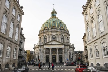 Frederiks Kirke Kilisesi ya da Kopenhag 'daki Mermer Kilise Marmorkirken, Danimarka. 