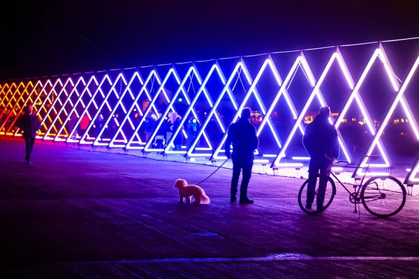 Installation Porte Des Lumières Light Festival Copenhague Danemark — Photo
