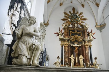 Kopenhag, Danimarka 'daki Trinitatis' in İçi Kirke Kutsal Üçleme Kilisesi.