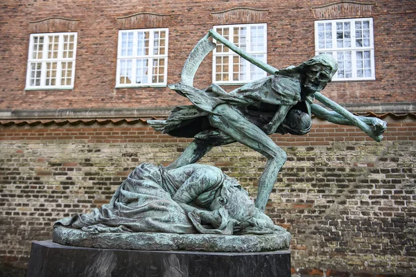 Allegorical Sculpture Death Sankt Petri Church Petri Kirke Copenhagen Denmark — Stock Photo, Image