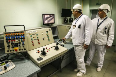 Ukrayna 'daki Çernobil nükleer enerji santralindeki Sıvı Radyoaktif Atık Tedavi Tesisi. 