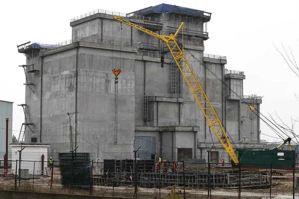 Construction of Liquid Radioactive Waste Treatment Plant at the Chernobyl nuclear power plant in Ukraine.