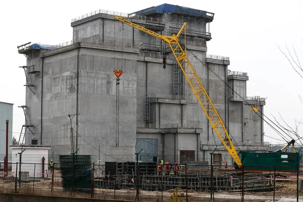 Construction of Liquid Radioactive Waste Treatment Plant at the Chernobyl nuclear power plant in Ukraine.