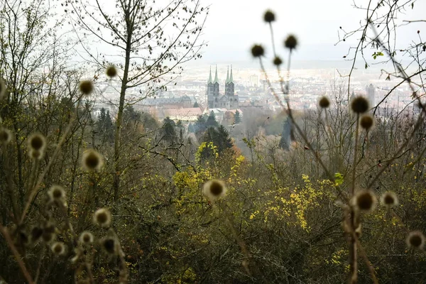 Panoramic View Bamberg Landscape Cathedral Bamberger Dom Upper Franconia Bavaria — Stock Photo, Image