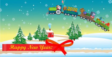 Noel Baba uçan tren 2