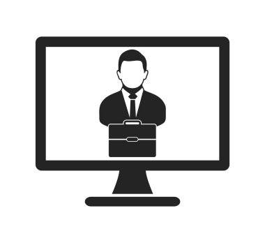 E-Ticaret Simgesi. Düz biçim vektörü Eps.