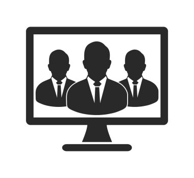 E-iş grubu simgesi. Düz biçim vektörü Eps.