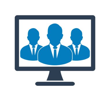 E-iş grubu simgesi. Düz biçim vektörü Eps.