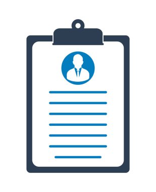 İşveren Veri simgesi. Düz biçim vektörü Eps.