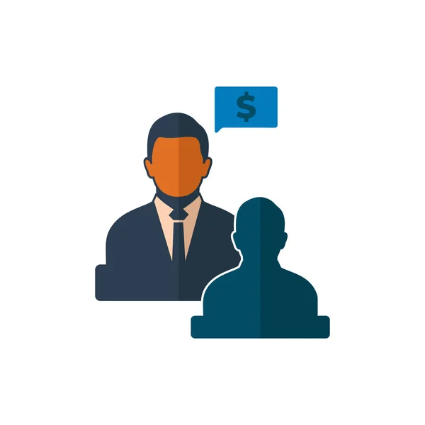 Business Adviser Icon. Vetor de estilo plano EPS . —  Vetores de Stock