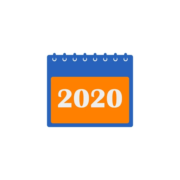 2020 Calendario Icona Set. vettore di stile piatto EPS . — Vettoriale Stock