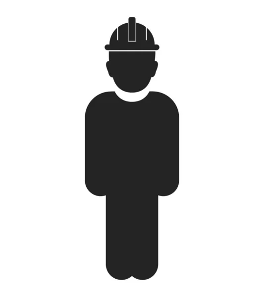 立っている労働者アイコン。フラットスタイルベクトルEps. — ストックベクタ