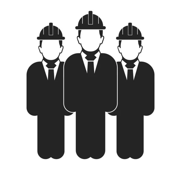 Standing Engineer  team Icon. Flat style vector EPS. — Stock Vector