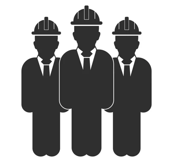 Standing Male  Engineer  team Icon. Flat style vector EPS. — Stock Vector