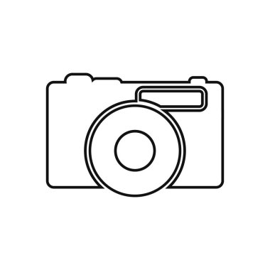 Kamera hattı simgesi. Düz biçim vektörü Eps.