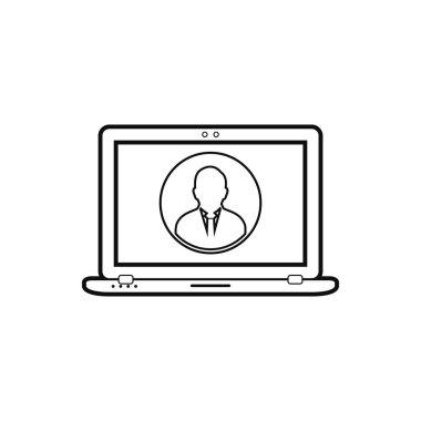 Online Business line icon. Flat style vector EPS.