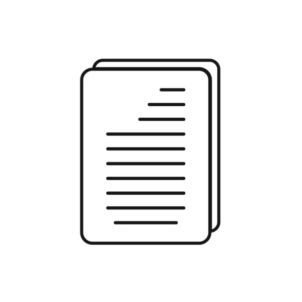 Icône de ligne de document. Vecteur plat EPS . — Image vectorielle