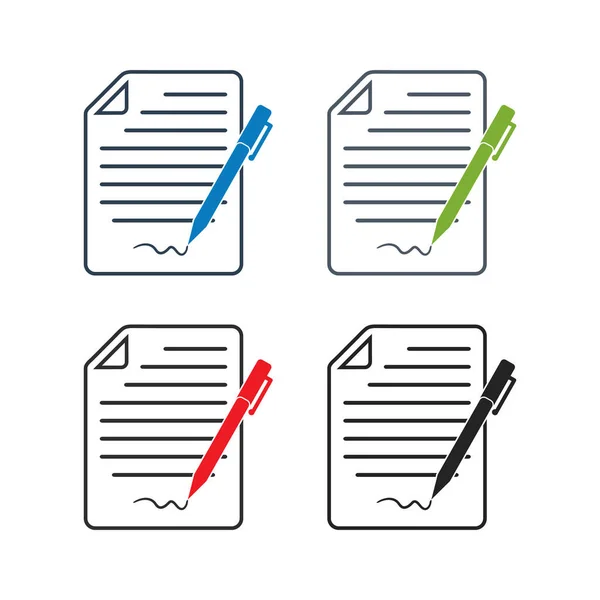 Exam Paper Icon set. Flat style vector EPS.