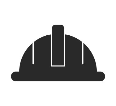 Güvenlik Halmet Simgesi. Düz biçim vektörü EPS.