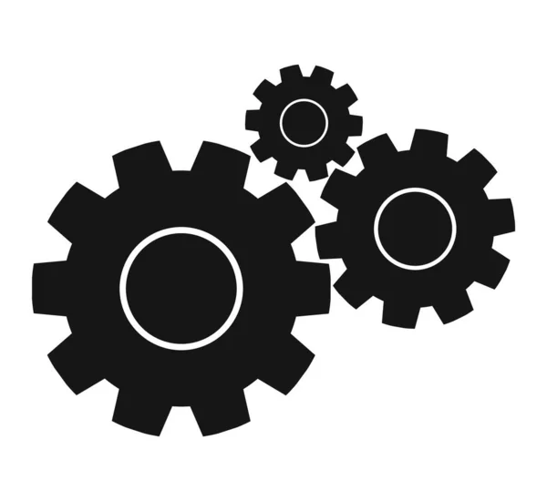 Configuración Icono Con Gear Symbol Estilo Plano Vector Eps — Vector de stock