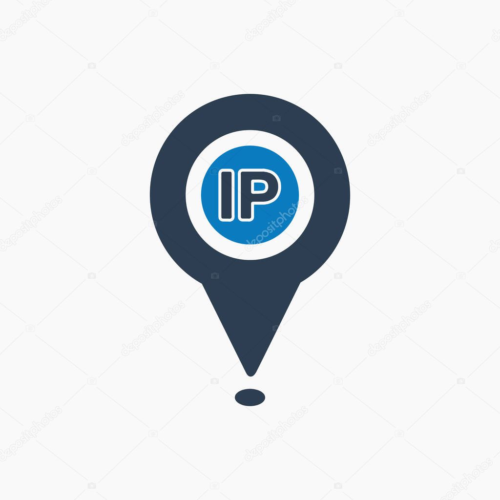 IP address icon. Flat style vector EPS.