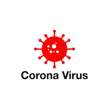 Coronavirus ikonu. Düzenlenebilir Vektör Sembol İllüstrasyonu. 