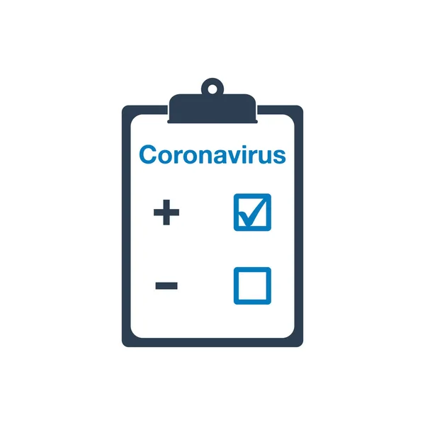 Icono Prueba Coronavirus Ilustración Símbolos Vectoriales Editables — Vector de stock