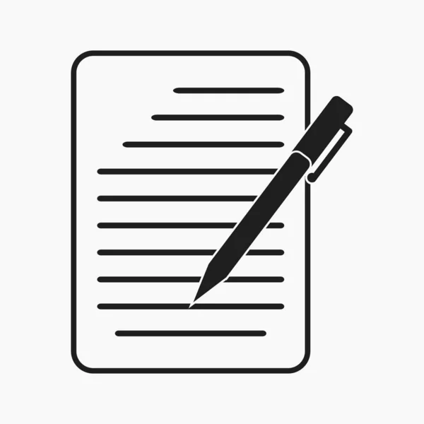 Écrivez Une Icône Note Vecteur Plat Eps — Image vectorielle
