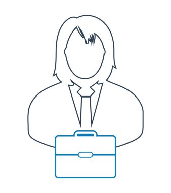 Evrak çantası sembollü iş adamı çizgisi Simgesi. Düzenlenebilir vektör EPS.