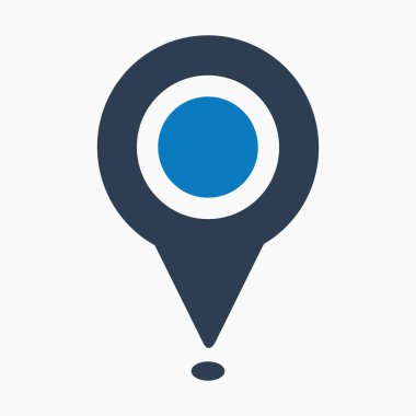 Konum Simgesi. Düz biçim vektörü EPS.