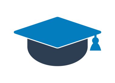 Mezuniyet Kaptan Simgesi. Düz biçim vektörü EPS.