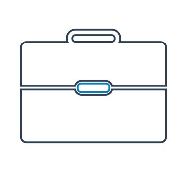 Evrak çantası satırı Simgesi. Düzenlenebilir vektör EPS.