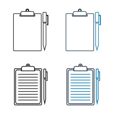 Pano satırı simgesi ayarlandı. Vektör EPS.