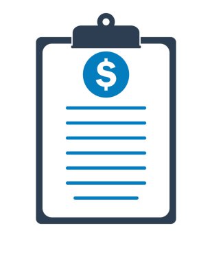 Finansal rapor ikonu. Düz biçim vektörü EPS.