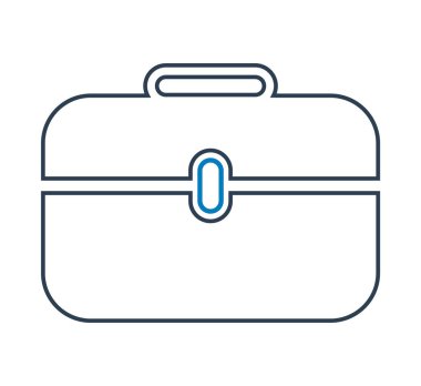 Evrak çantası satırı Simgesi. Düzenlenebilir vektör EPS.