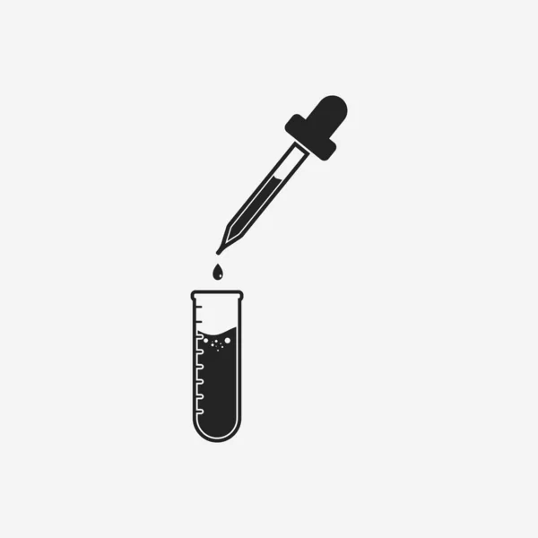 Test Tube Dropper Icon Editable Vector Eps Symbol Illustration — Stock Vector