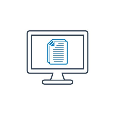 Dijital belge satırı simgesi. Düzenlenebilir vektör EPS.